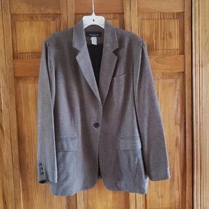 JONES NEW YORK brown/tan structured blazer sz 18W woman's